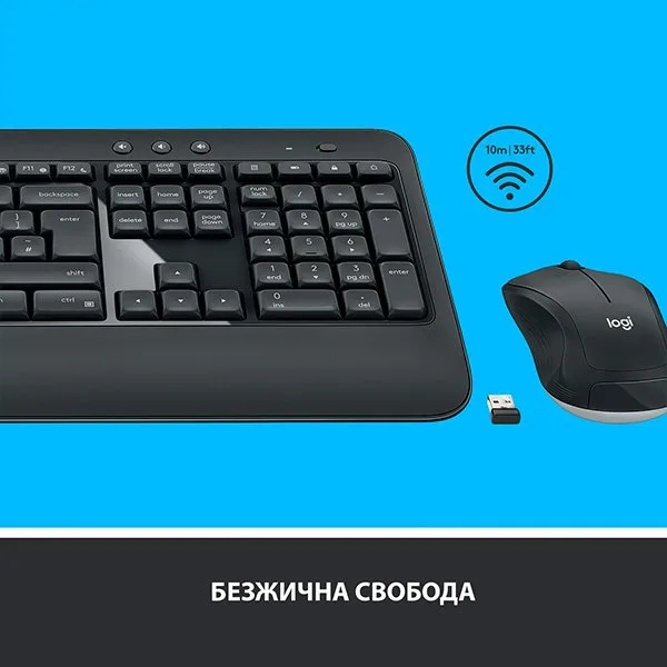 КОМПЛЕКТ МИШКА + КЛАВИАТУРА LOGITECH MK540 US - Wireless - БЕЗ БДС КИРИЛИЗАЦИЯ (WITHOUT BDS CYRILLIC) - Black - PN 920-008685 - Image 233