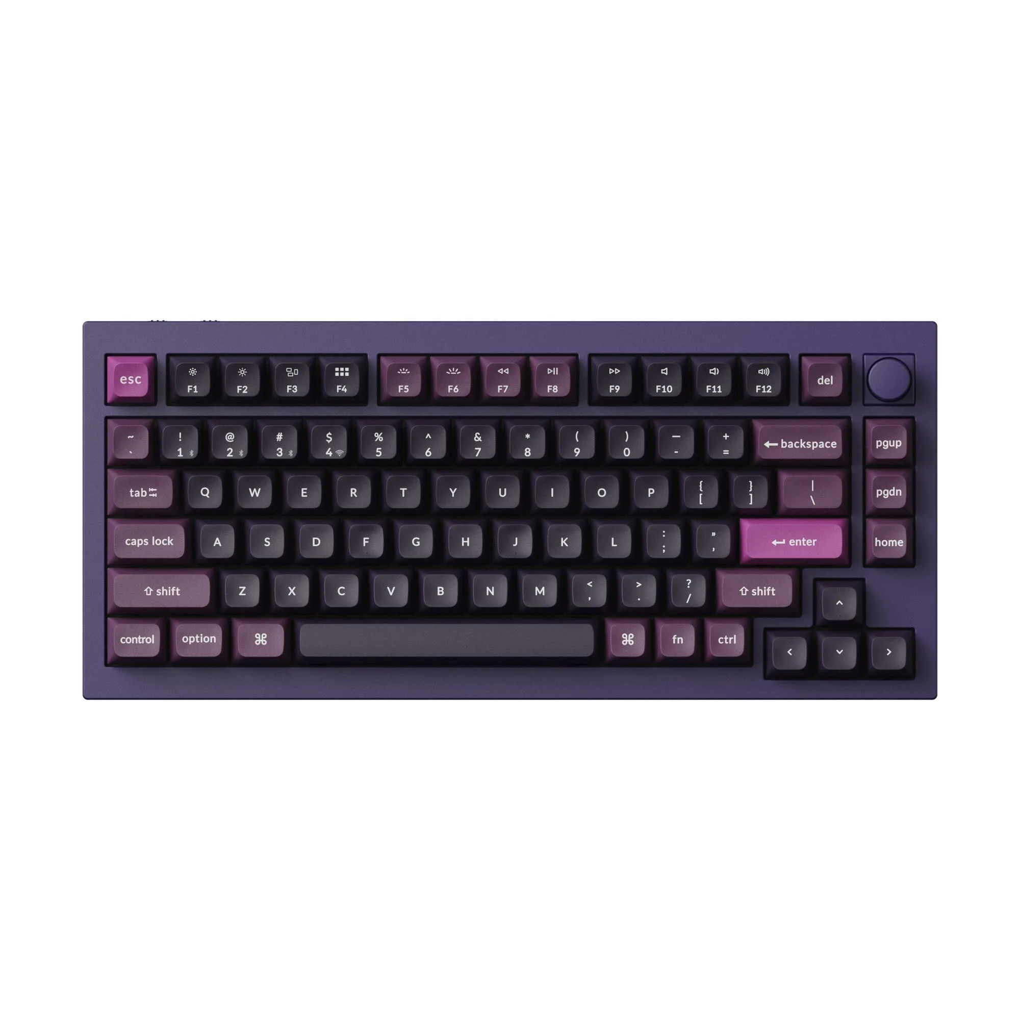 Безжична механичка клавиатура Keychron Q1 MAX Gateron Jupiter Brown Switch - Purple