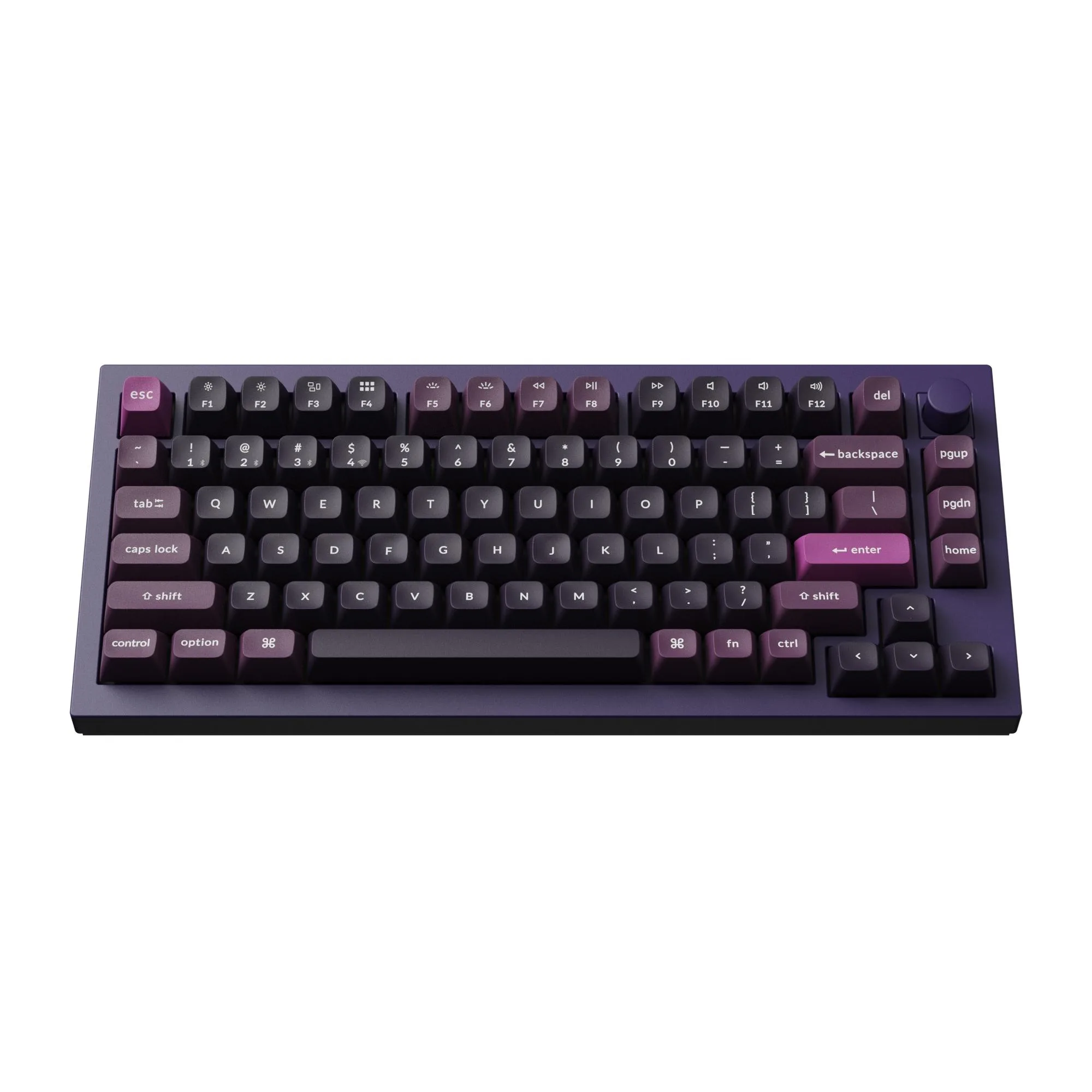 Безжична механичка клавиатура Keychron Q1 MAX Gateron Jupiter Brown Switch - Purple - Image 2