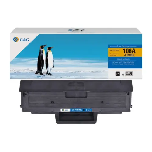 КАСЕТА (JUMBO) ЗА HP Laser MFP 135/137/107 - JUMBO - EXTRA HIGH CAPACITY - WITH CHIP / С ЧИП -  /106A/ - W1106A - Black