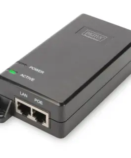 Digitus адаптер PoE+ 802.3at max. 55V 30W Gigabit 10/100/1000Mbps active