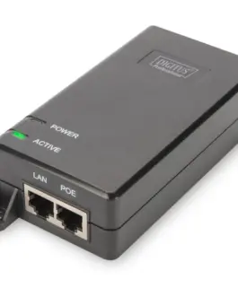 Digitus адаптер PoE+ 802.3at max. 55V 30W Gigabit 10/100/1000Mbps active
