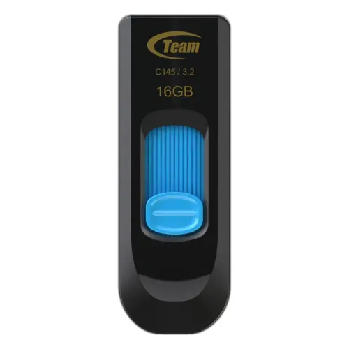 ФЛАШ ПАМЕТ Team Group C145 - USB Typ-A 3.2 Gen 1 - 16 GB - Black/Blue - PN TC145316GL01