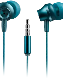 Alternative view of Слушалки CANYON Stereo earphones with microphone, metallic shell, 1.2M, blue-green