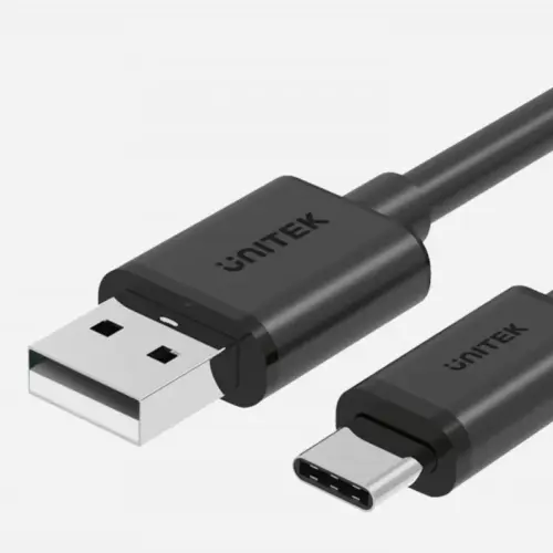 Alternative view of Unitek кабел USB-C - USB-A 2.0, 2M, M/M, C14068BK