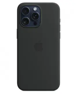 Alternative view of Apple Silicone case with MagSafe for iPhone 15 Pro Max - черен