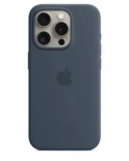 Apple Silicon case with MagSafe for iPhone 15 Pro - storm blue