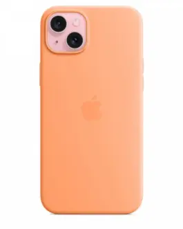 Alternative view of Apple Silicone case with MagSafe for iPhone 15 Plus - оранжев sorbet