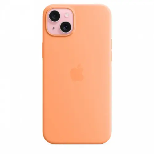 Alternative view of Apple Silicone case with MagSafe for iPhone 15 Plus - оранжев sorbet