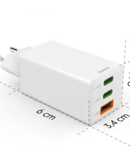 Alternative view of Hama mini зарядно 2xUSB-C + 1xA