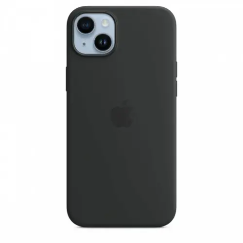 Alternative view of Apple Silicone case with MagSafe for iPhone 14 Plus - midnight