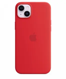 Alternative view of Apple Silicone case with MagSafe for iPhone 14 Plus - (PRODUCT)червен