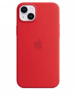 Alternative view of Apple Silicone case with MagSafe for iPhone 14 Plus - (PRODUCT)червен