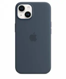Apple Silicone case with MagSafe for iPhone 14 - storm blue