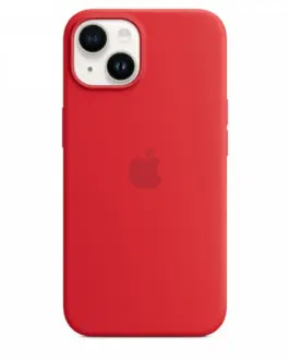 Apple Silicone case with MagSafe for iPhone 14 - (PRODUCT)червен