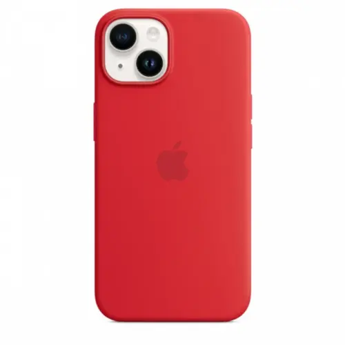 Apple Silicone case with MagSafe for iPhone 14 - (PRODUCT)червен