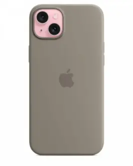 Alternative view of Apple Silicone case with MagSafe for iPhone 15 Plus - clay
