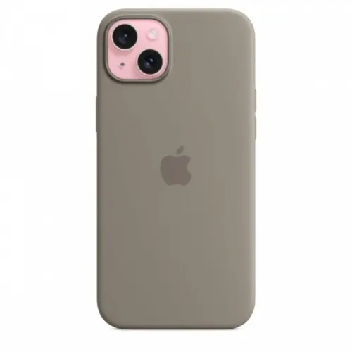 Alternative view of Apple Silicone case with MagSafe for iPhone 15 Plus - clay