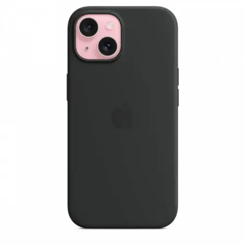 Alternative view of Apple Silicone case with MagSafe for iPhone 15 - черен