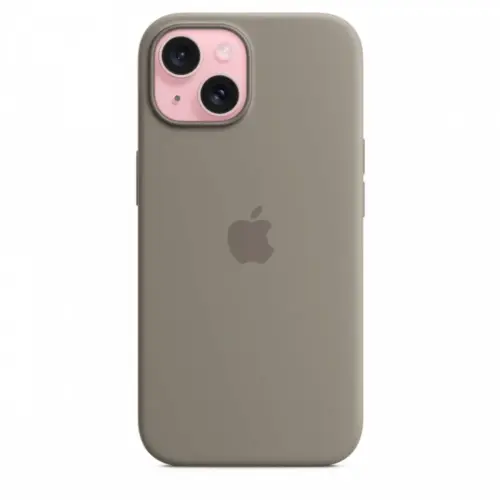 Alternative view of Apple Silicone case with MagSafe for iPhone 15 - clay