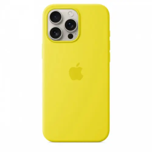 Alternative view of Apple Silicone case with MagSafe for iPhone 16 Pro Max - Star Fruit