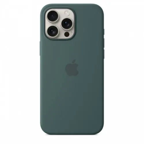 Alternative view of Apple Silicone case with MagSafe for iPhone 16 Pro Max - Lake зелен