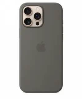 Apple Silicone case with MagSafe for iPhone 16 Pro Max - Stone Gray