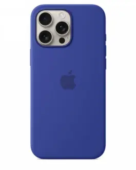 Alternative view of Apple Silicone case with MagSafe for iPhone 16 Pro Max - Ultramarine