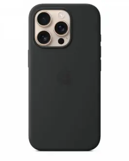 Apple Silicone case with MagSafe for iPhone 16 Pro - черен