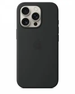 Alternative view of Apple Silicone case with MagSafe for iPhone 16 Pro - черен