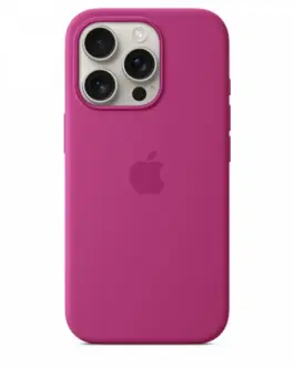 Alternative view of Apple Silicone case with MagSafe for iPhone 16 Pro - Vivid розов