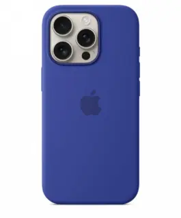 Alternative view of Apple Silicone case with MagSafe for iPhone 16 Pro - Ultramarine