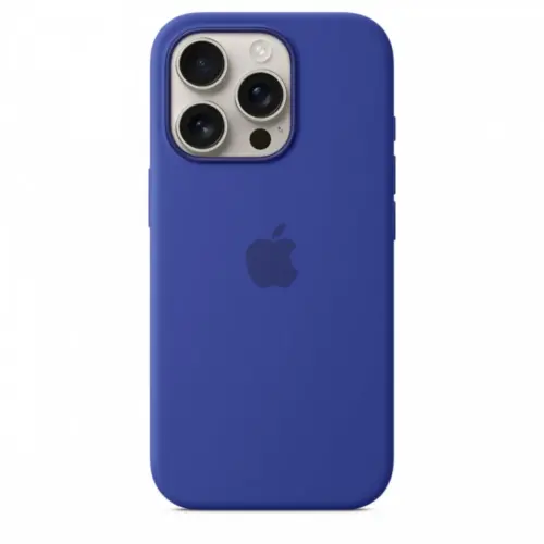 Alternative view of Apple Silicone case with MagSafe for iPhone 16 Pro - Ultramarine