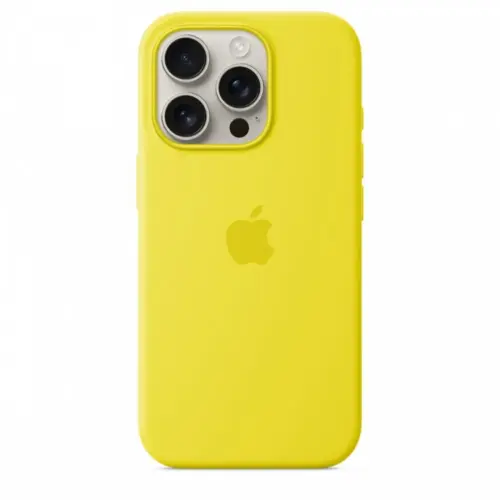 Alternative view of Apple Silicone case with MagSafe for iPhone 16 Pro - Star Fruit