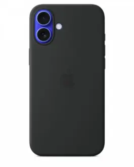 Apple Silicone case with MagSafe for iPhone 16 Plus - черен