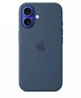 Apple Silicone case with MagSafe for iPhone 16 - denim