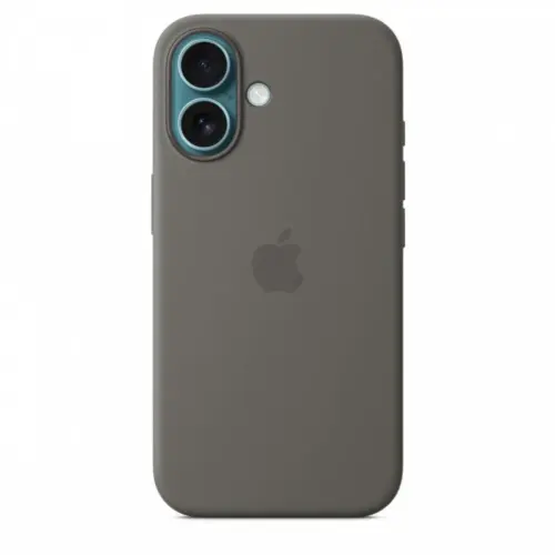 Alternative view of Apple Silicone case with MagSafe for iPhone 16 - stone gray
