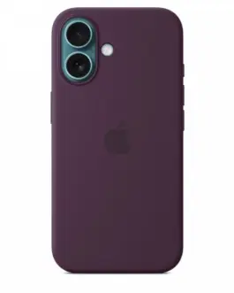 Alternative view of Apple Silicone case with MagSafe for iPhone 16 - plum