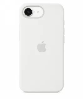 Apple Silicone case for iPhone 16e - бял