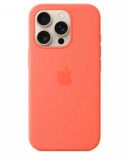 Alternative view of Apple iPhone 16 Pro Silicone Case with MagSafe - Tangerine