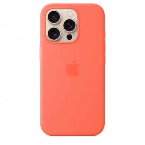 Alternative view of Apple iPhone 16 Pro Silicone Case with MagSafe - Tangerine