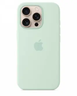 Alternative view of Apple iPhone 16 Pro Silicone Case with MagSafe - Aquamarine