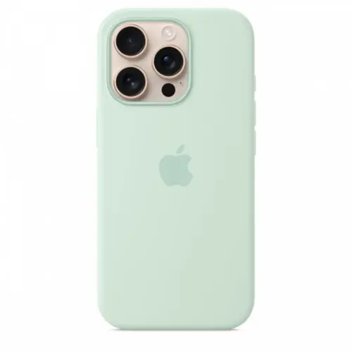 Alternative view of Apple iPhone 16 Pro Silicone Case with MagSafe - Aquamarine