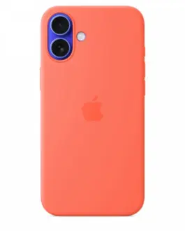 Alternative view of Apple iPhone 16 Plus Silicone Case with MagSafe - Tangerine