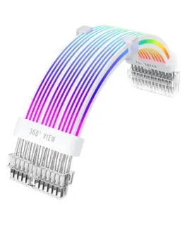 1stPlayer удължителен кабел Extension Modding Cable M/B 24PIN Addressable RGB White -