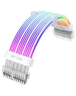 1stPlayer удължителен кабел Extension Modding Cable M/B 24PIN Addressable RGB White -