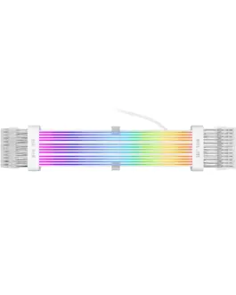 Alternative view of 1stPlayer удължителен кабел Extension Modding Cable M/B 24PIN Addressable RGB White - NC24P-WH