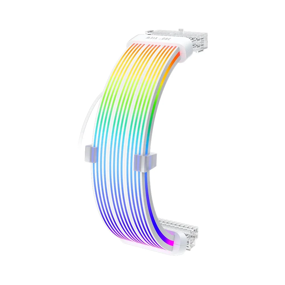 1stPlayer удължителен кабел Extension Modding Cable M/B 24PIN Addressable RGB White - NC24P-WH - Image 19