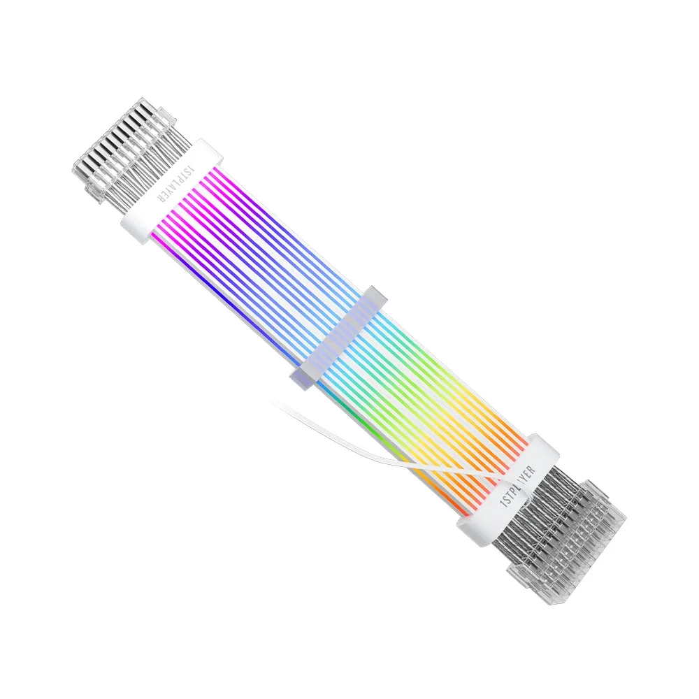 1stPlayer удължителен кабел Extension Modding Cable M/B 24PIN Addressable RGB White - NC24P-WH - Image 20
