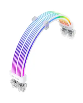 1stPlayer удължителен кабел Extension Modding Cable PCIe 6+2PIN Addressable RGB White -